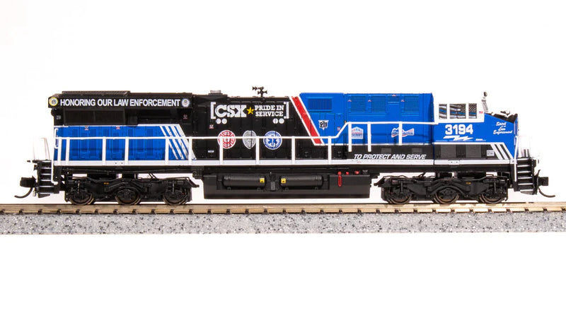 Load image into Gallery viewer, Broadway Limited N Scale ES44AC Diesel CSX #3194/Law Enforcement DC/DCC Sound