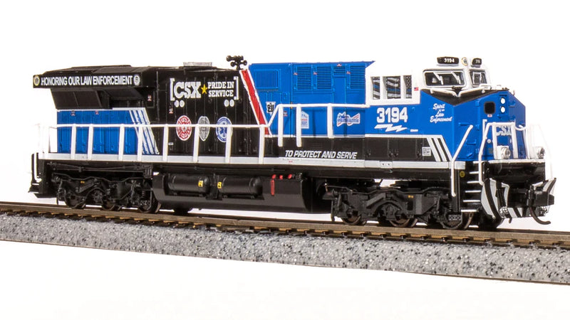 Load image into Gallery viewer, Broadway Limited N Scale ES44AC Diesel CSX #3194/Law Enforcement DC/DCC Sound