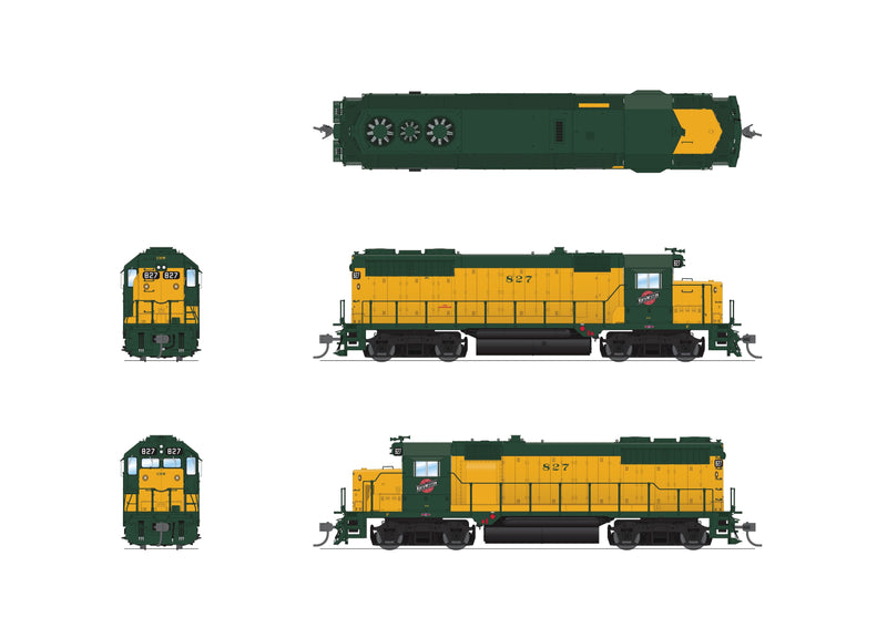 Load image into Gallery viewer, Broadway Limited HO Scale EMD GP35 CNW 840 Green & Yellow Paragon4 Sound/DC/DCC HO