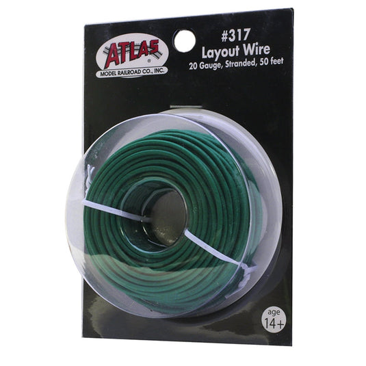 Atlas HO 20g Wire Green (50ft)