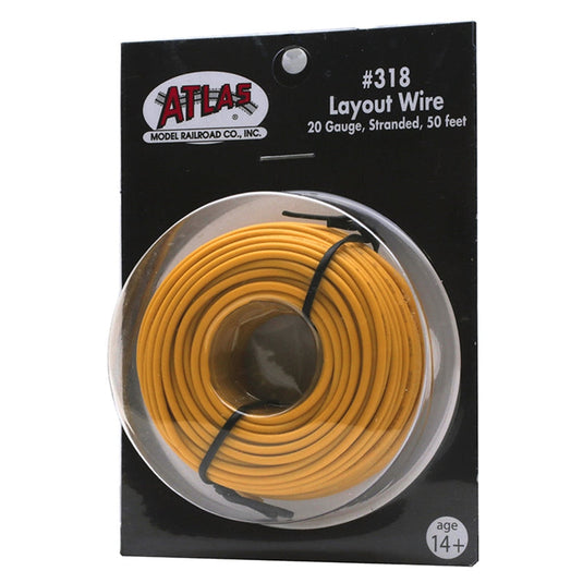 Atlas HO 20g Wire Yellow (50ft)