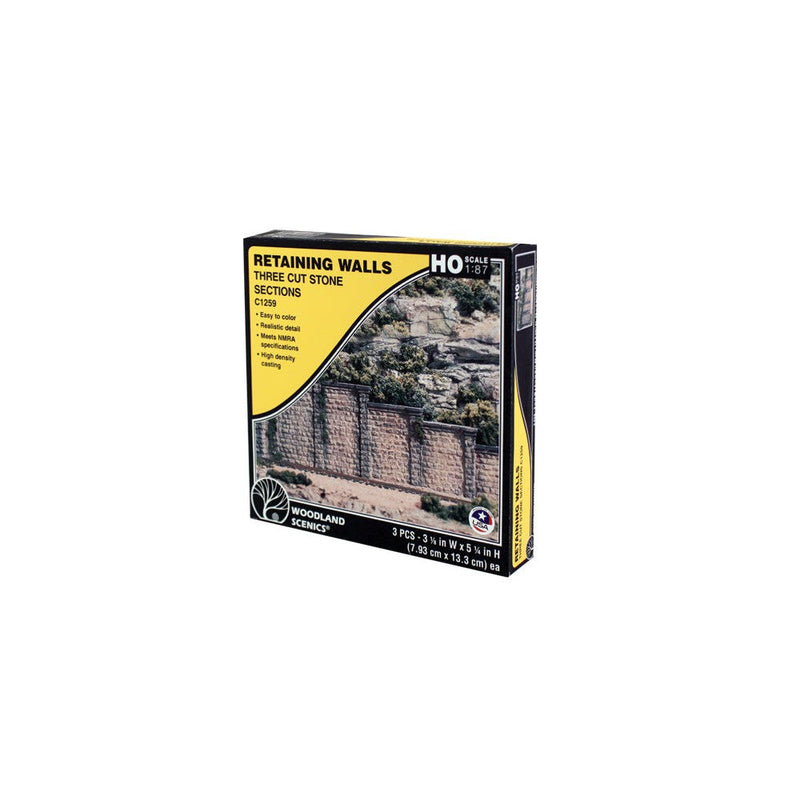 Load image into Gallery viewer, Woodland Scenics HO Cut Stone retaining/wing walls
