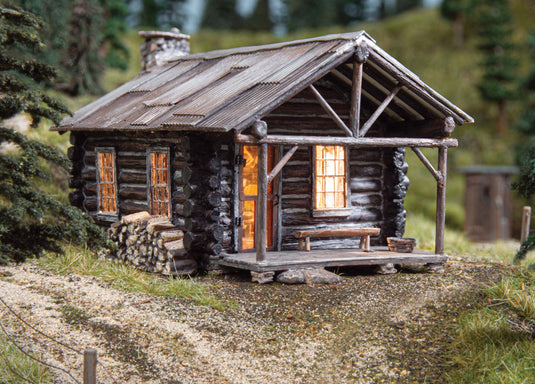 Woodland Scenics N Scale Cozy Cabin Built and Ready