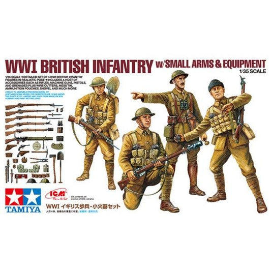 1/35 WWI British Infantry (4) w/Small Arms & Equipment