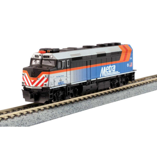 Kato N Scale Chicago Metra #183 Village of Itasca F40PH Diesel