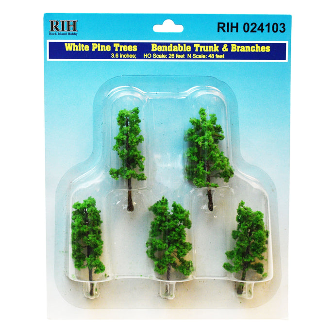 Rock Island Hobby 024103 White Pine Trees, 3.55