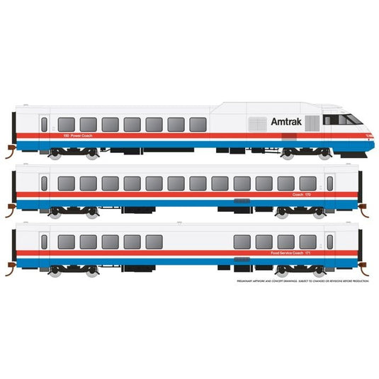 Rapido HO RTL Turboliner (DC/Silent): 5-Car Set