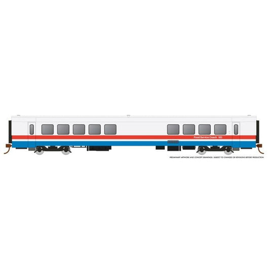 Rapido HO Scale Amtrak RTL Turboliner Coach Snack Bar Phase III Early #183 - 25103