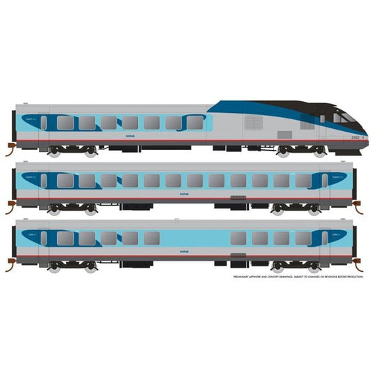 Rapido HO Scale Amtrak RTL Turboliner Phase V DCC with Sound - 25505