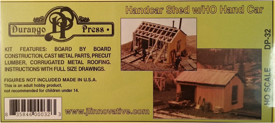 Durango Press 32 HO Scale Hand Car Shed