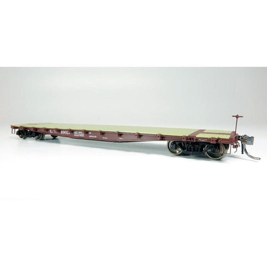 Rapido HO Scale Lehigh Valley F30A 50' Flat Car 6-Pack - 138006
