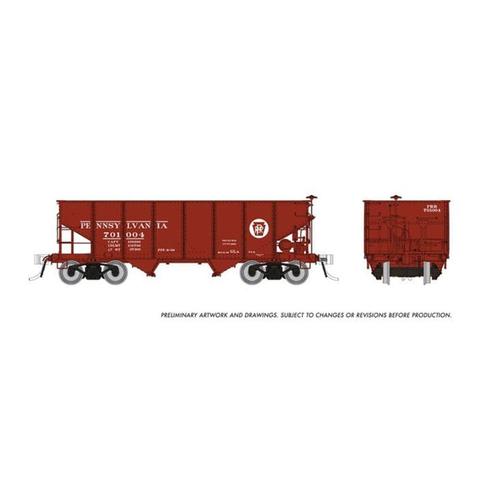 Rapido HO Scale Pennsylvania GLa 2-Bay Hopper Circle Keystone Single 