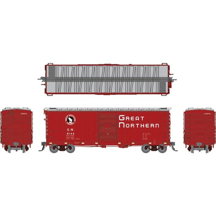 Rapido HO Great Northern Vermilion 40' Boxcar w/ Late IDNE Single Car - 155008A
