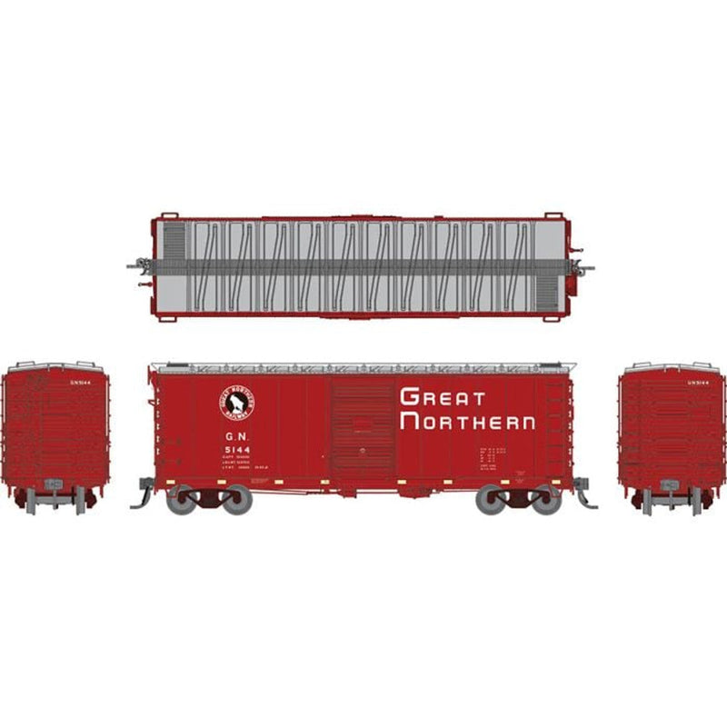 Load image into Gallery viewer, Rapido HO Great Northern Vermilion 40&#39; Boxcar w/ Late IDNE Single Car - 155008A
