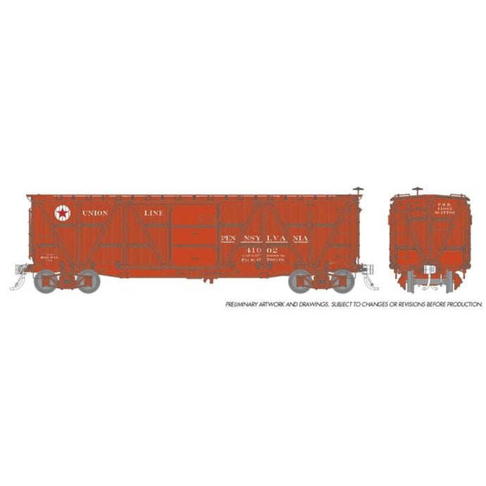 Rapido HO Scale Pennsylvania - Union Lines Scheme X23 Boxcar  6-Pack - 177002