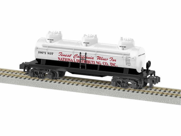 Lionel S Scale National Distributing 3 Dome Tankcar 