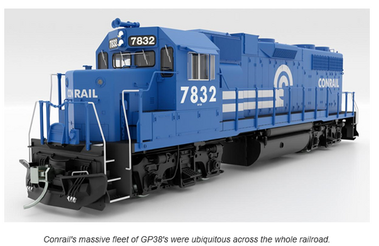 Rapido 38527 HO EMD GP38 Low Nose - Sound and DCC -- Conrail 