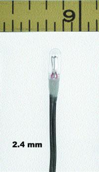 Miniatronics Micro Mini Lamp, Clear, 2.4mm, 12v, 50mA, [20 pcs] MNT1801410