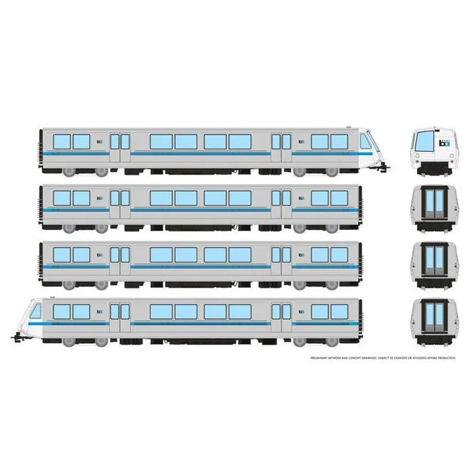 Rapido HO BART Legacy A-B-B-A Train-Only Set ESU LokSound DCC Sound Bay Area Rapid Transit