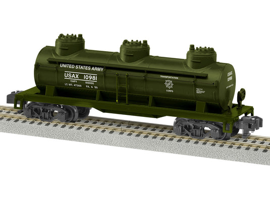 Lionel 2219200 S Scale US Army 3-Dome Tankcar 