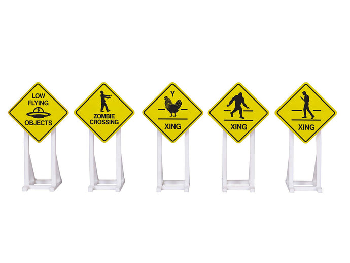 Lionel O Scale Unique Railroad Signs 5-Pack - 2230170