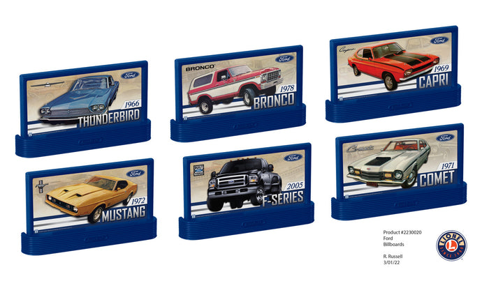 Lionel O Scale Ford Billboard Pack - 2330020