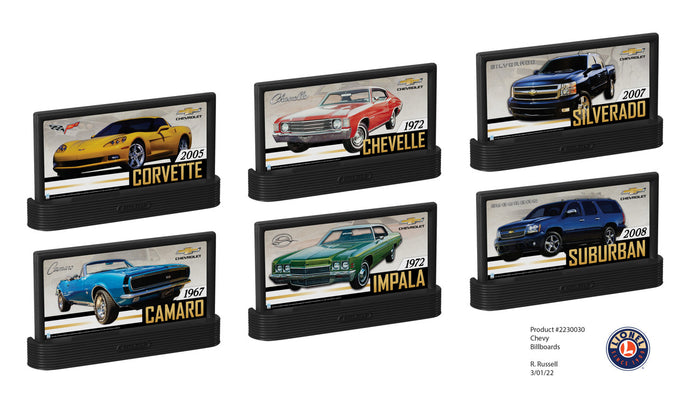 Lionel O Scale Chevy Billboard Pack - 2330030