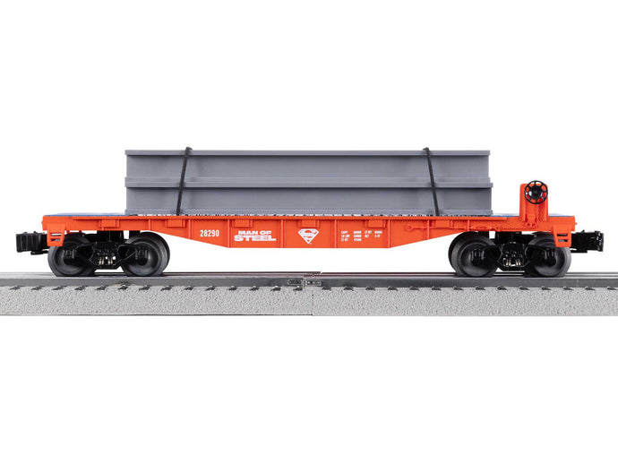 Lionel O Scale Superman Steel I-Beam Flatcar - 2428290
