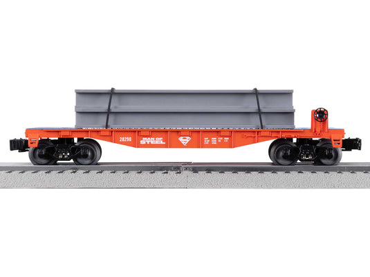 Lionel O Scale Superman Steel I-Beam Flatcar - 2428290