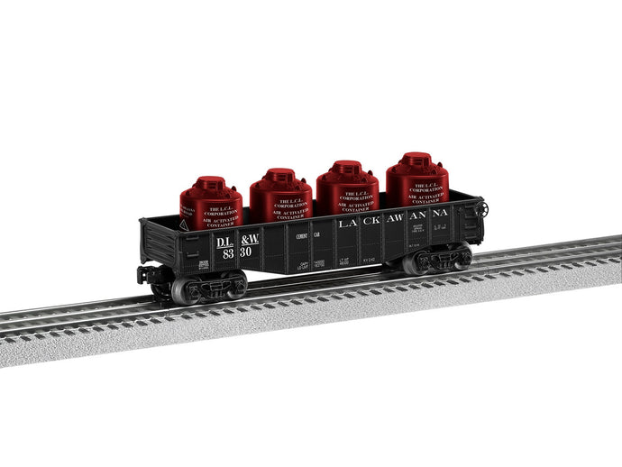 Lionel O Scale Lackawanna Gondola with Canister Load - 2428330