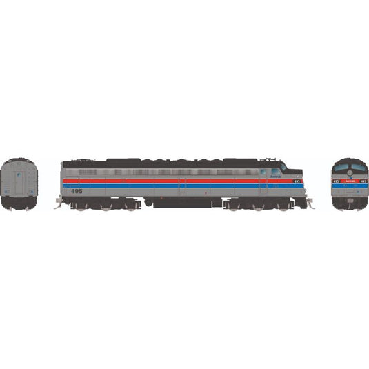 Rapido HO Amtrak Phase II 495 EMD HEP E8 DC/Silent - 028303