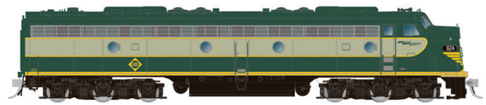 Rapido HO Scale Erie EMD E8A DCC Sound Diesel Locomotive #821 - 28551