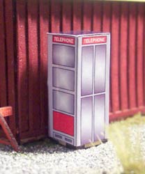 Osborn Models HO Scale Vintage Phone Booth 4/Pk 1088