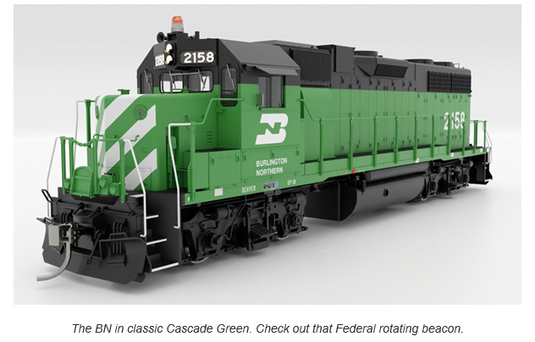 Rapido 38530 HO EMD GP38 Low Nose - Sound and DCC -- Burlington Northern 