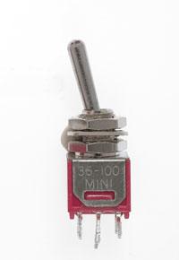 Miniatronics Sub Mini Toggle Switch-DPDT-3 Amp-120 V-3/16 in Dia [2 pcs] MNT3610005