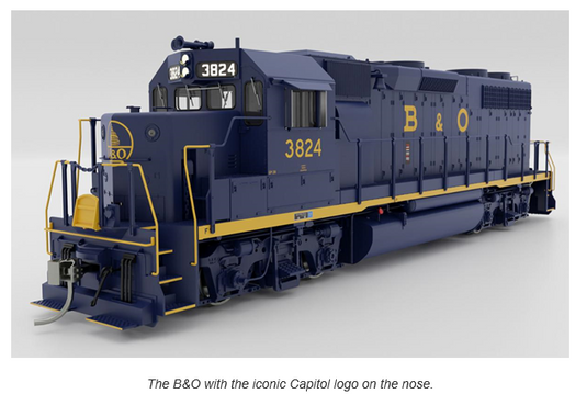 Rapido 38505 HO EMD GP38 Low Nose - Sound and DCC -- Baltimore & Ohio 