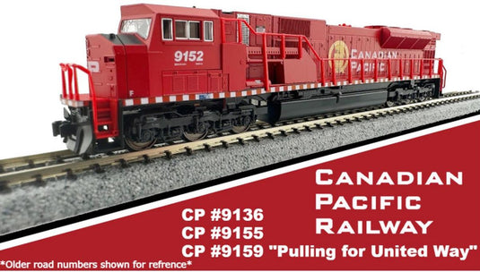 Kato N Scale Canadian Pacific CP 9159 United Way EMD SD90/43MAC Locomotive DC