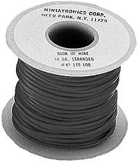 Miniatronics 18 Ga Flexible Stranded Wire-Single Conductor [100 Ft, Black] MNT4818301