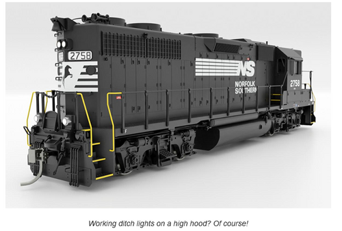 Rapido 38520 HO EMD GP38 High Nose - Sound and DCC -- Norfolk Southern 