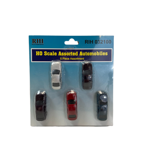 Rock Island Hobby RIH032100 HO Automobiles 5pc Assorted
