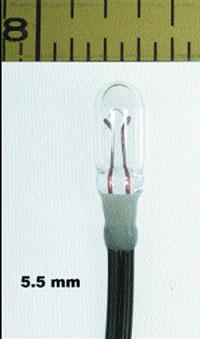 Miniatronics Micro Mini Lamp, Clear, 5.5mm, 14v, 80mA, [10 pcs] MNT1802820