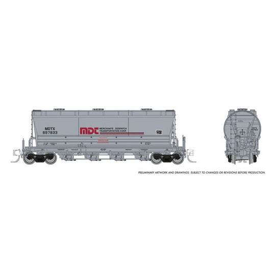 Rapido N Scale MDTX Flexi Flo Hopper (Late) Repaint Single Car - 533010A