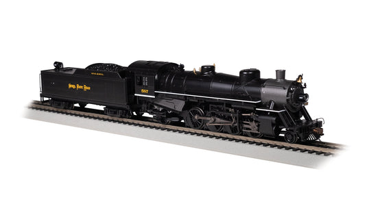 Bachmann HO Scale Nickel Plate Road 2-8-2 Steam Locomotive NKP #587 With Medium Tender DCC Ready