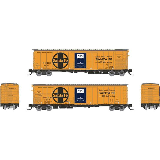 Rapido N Santa Fe RR-60 Mechanical Reefer: Santa Fe All The Way Slogan: 4-Pack RD