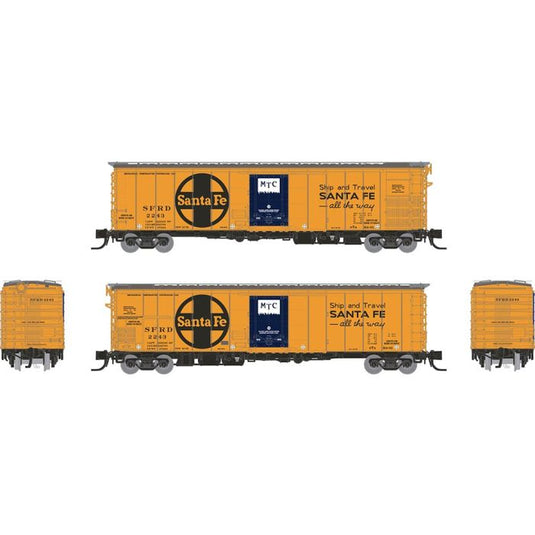 Rapido N Santa Fe RR-61 Mechanical Reefer: Santa Fe All The Way Slogan: 4-Pack RD 
