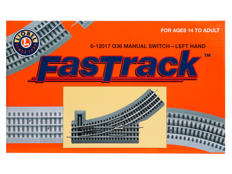 Load image into Gallery viewer, Lionel O Scale FasTrack O36 Manual Switch Left Hand - 12017
