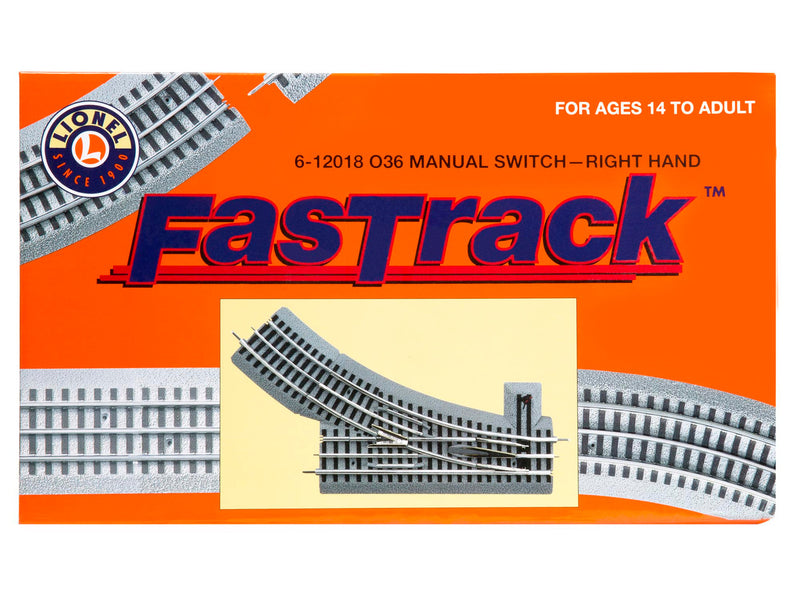 Load image into Gallery viewer, Lionel O Scale FasTrack O36 Manual Switch Right Hand - 12018
