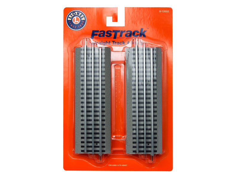 Load image into Gallery viewer, Lionel O Scale FasTrack 10&quot; Straight Track (4) - 12032
