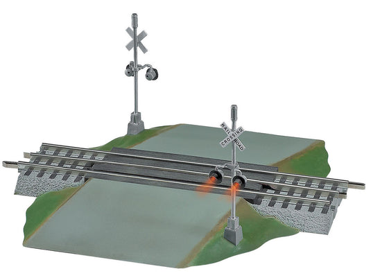 Lionel O Scale FasTrack Grade Crossing with Flashers - 12052