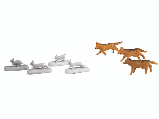 Lionel O Scale The Polar Express Wolves and Rabbit Animal Pack - 24252